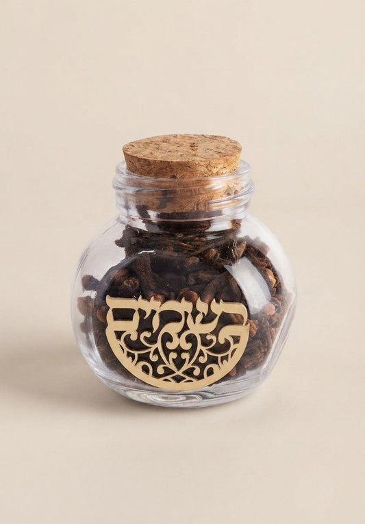 כלי בשמים זכוכית עם ציפורן
