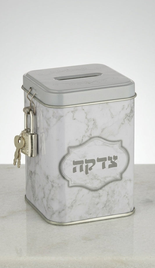 קופת צדקה פח שיש אפור